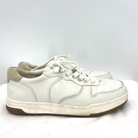 Madewell Shoes - Madewell White Coated Leather Sneakers Women's Size 8.5